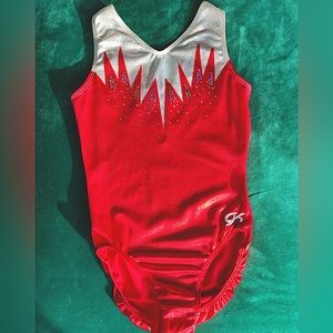 GK Elite Gymnastics Leotard with AOGC, All Olympia Gymnastics Club logo